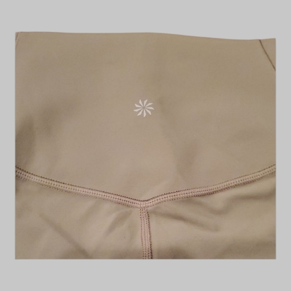 Athleta Light Olive Green Cropped Leggings. Size M - Picture 3 of 6